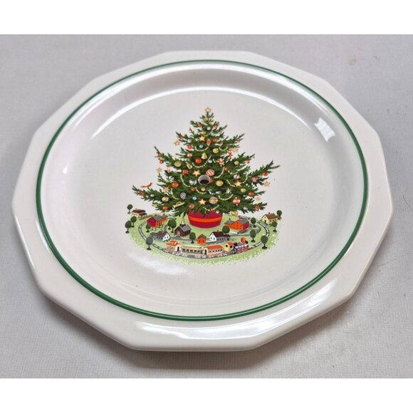 Christmas Tree Two-Tier Serving Tray By Pfaltzgraff Tabletops Gallery - Picture 1 of 10